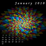 Papéis de Parede com Calendário de Janeiro de 2010