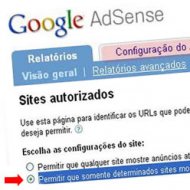 Adicionando URLs na Lista de Sites Autorizados do Google Adsense