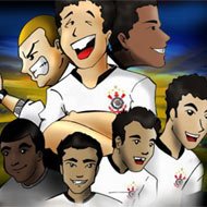 Jogadores e História do Corinthians em Estilo Manga